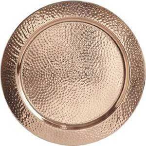 Cuivre écologique pour plaque de chargeur plat et assiette de forme ronde martelés avec fonction de charge pratique - Product Image 2