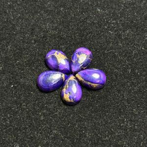 AAA + tamaño personalizado de alta calidad 7X10MM forma de pera cobre púrpura Natural Kingman turquesa cabujón joyería de piedras preciosas sueltas - Product Image 4