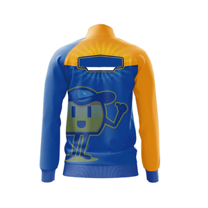 Sublimated Canvas <b>Half</b> <b>Zip</b> <b>Jacket</b> <b>Men's</b> Comfortable Fit Breathable Quick Dry Front Logo for Gym Running - Product Image 3