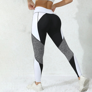 Mallas de Yoga de cintura elástica de alta calidad para mujer logotipo personalizado cintura alta gimnasio correr deportes Fitness entrenamiento Legging al por mayor - Product Image 2