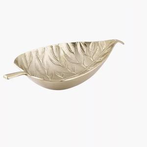 Bol à fruits plaqué argent pour la maison et la cuisine, Design de feuille de forme, bol de décoration de Table pour l'hôtel à faible coût, offre spéciale - Product Image 2