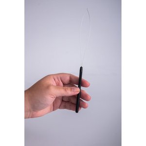 Obexa Microbead Loop <b>Threader</b> with Plastic and Stainless Steel Hook <b>Needles</b> Fits up to 25 Microbeads 23cm Full Length - Product Image 1