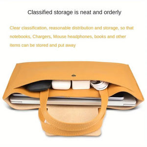 กระเป๋าแล็ปท็อปหนัง PU หนัง PU แบบรีไซเคิลทันสมัยสำหรับผู้หญิงกระเป๋าแล็ปท็อปที่มีสไตล์ - Product Image 3