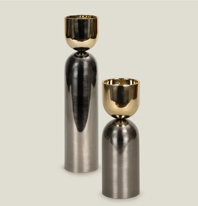 Soporte de vela de metal plateado para la decoración del jardín del hogar Decoración de la boda Decoración del hotel - Product Image 5