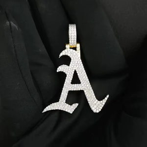 จี้เงินแท้ 925 ประดับเพชรโมอิสซาไนต์ทรงกลมเหลี่ยมเพชรแบบบริลเลียนท์ น้ำหนัก 1 ลิตร สไตล์ฮิปฮอป สำหรับผู้ชายและผู้หญิง - Product Image 1