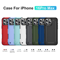 Coque de téléphone robuste hybride PC TPU 2 en 1 légère et antichoc au design populaire pour 16 ProMax