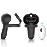 Männlicher Sperma-Ring mit Verriegelung Tragbarer Elektrischer Prostata-Massager Silikon Verzögerungsring gegen Vorzeitige Ejakulation Vibrationsring Erotikspielzeug für Erwachsene