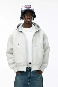 Sudadera con Capucha de Alta Calidad con Estampado Puff, Logotipo Personalizado, 500G, 100% Algodón, Felpa Gruesa, Talla Grande, para Hombre - Product Image 2