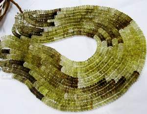 Cerveza auténtica natural cuarzo corte alemán Rondelle facetado Tamaño 7mm cuentas de piedras preciosas hebra 8 pulgadas de largo precios al por mayor - Product Image 1