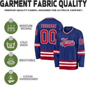 Professional OEM Custom Factory Apparel Ice <b>Hockey</b> Uniform with Embroidered Logo and Tackle Twill Name - Product Image 2
