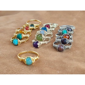 Colorful Gemstone Fashion <b>Rings</b> Gold and <b>Silver</b> Plated for Resale and <b>Stacking</b> Styles - Product Image 2