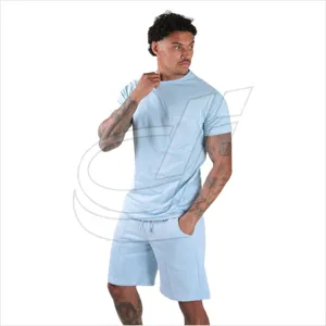 Новый стиль Высокое качество большой и высокий логотип на заказ однотонная мужская баскетбольная Повседневная футболка с рукавом двойные и шорты комплекты на лето
