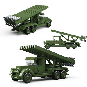1/35 324 Uds Ww2 soviético <span class=keywords><strong>Katyusha</strong></span> Bm-13 lanzacohetes cohete artillería camión blindado artillería tractores juegos de bloques de construcción - Product Image 3