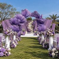Thème violet personnalisé pour mariage en plein air, achat unique pour la décoration de mariage personnalisée, fleurs de mariage