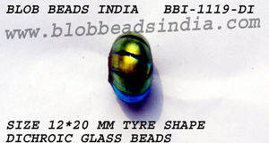 Cuentas de vidrio dicroico Cuentas de vidrio decorativas para joyería única Cuentas de vidrio de Murano hechas a mano de La India - Product Image 3