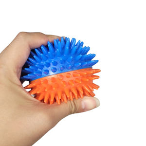 Pet Squeak giocattoli flessibile TPR palla da masticare con punte cigolanti suono cane gatto giocattolo interattivo personalizzato Non tossico durevole gioco all'aperto - Product Image 3