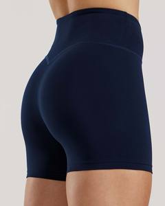 Pantalones cortos de mujer esenciales Azul zafiro de alta calidad, pantalones cortos de cintura alta para mujer, pantalones cortos transpirables para entrenamiento físico que absorben el sudor - Product Image 2