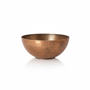 Bol de service alimentaire au design classique, bol décoratif en métal argenté antique pour la maison et les dîners de mariage, bols de service alimentaire - Product Image 2