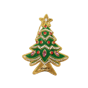 Adorno Navideño Hecho a Mano con Cuentas de Mariposa, Decoración Colgante Festiva para la Temporada Navideña, Accesorio para Árbol de Navidad para el Hogar y la Oficina - Product Image 4