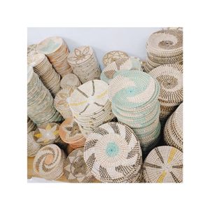 Panier mural en jonc de mer très demandé pour une décoration botanique élégante et un rangement artisanal pur pour un salon éco-responsable - Product Image 2