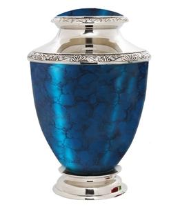 TROFEO DE CREMACIÓN AMERICANA URNA CON FUEGO AZUL ACABADO EN PLATA URNAS FUNERARIAS DE METAL URNAS DE CENIZAS DECORATIVAS DE INTERIOR - Product Image 6