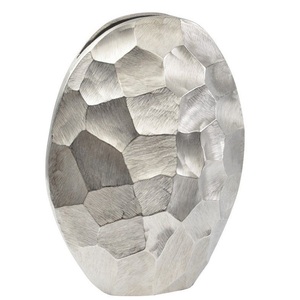 Jarrón Decorativo de Metal Martillado en Forma de Diamante, de Aluminio Fundido de Alta Calidad, para Centros de Mesa de Boda - Product Image 3