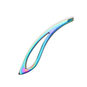Pinzas profesionales de acero alemán de alta calidad para cejas, removedor de pelo con punta inclinada recubierta de Color arcoíris para belleza - Product Image 2