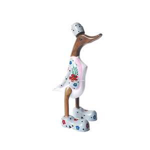 Fleurs gris clair bambou canard fait à la main Figurine décorative artisanat pour cadeaux et décoration intérieure - Product Image 1