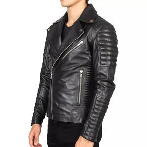 Unisex cuero genuino impermeable transpirable Anti-UV cuello mandarín cierre de cremallera algodón forrado invierno Moto & Biker chaqueta - Product Image 5