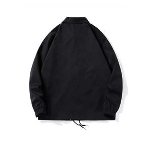 Chaqueta de entrenador cortavientos de alta calidad de gran tamaño con impresión personalizada Chaqueta de nailon de entrenador en blanco de peso pesado para hombre Chaqueta cortavientos para hombre - Product Image 4