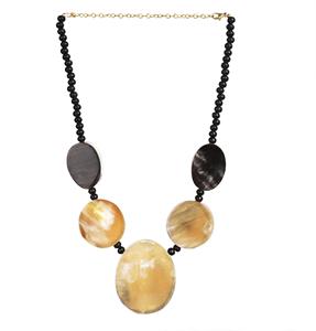 Tono tierra marrón hecho a mano cuerno de búfalo natural cuerno de búfalo largo collar en forma de trapecio conjunto de regalo Personal - Product Image 6