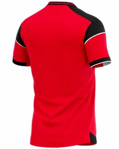 Conjunto de Uniforme de Fútbol Personalizado Rojo y Negro con Pantalones Cortos, Transpirable, de Poliéster, para Entrenamiento, Partido, Ropa Deportiva de Equipo - Product Image 3