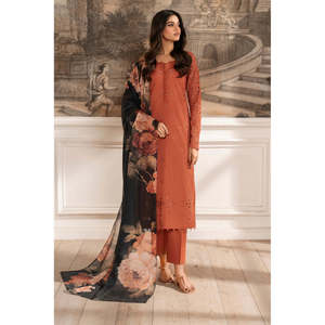 Conjunto Elegante IZNIK-3PC para Mujer, Camisa Bordada Chikan Lawn con Dupatta de Chifón Estampado y Pantalones BIC-4638 - Product Image 1
