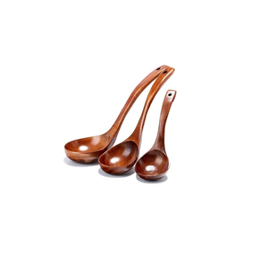 Cuillère à soupe en bois de qualité supérieure cuillère à mélanger en bois à long manche accessoires de cuisine produit le plus vendu - Product Image 4