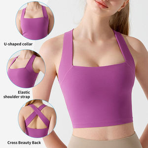 Nuevo Diseño de Sujetador Deportivo Transpirable con Espalda Cruzada y Soporte Alto para Mujer, con Logotipo Personalizado para Gimnasio y Fitness - Product Image 3