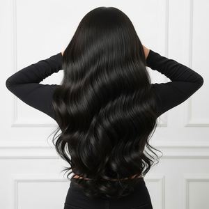 Extensions de cheveux humains brésiliens Remy à double trame, trame double machine, mèches de cheveux naturelles, texture naturelle, 100g, toutes les couleurs disponibles - Product Image 3