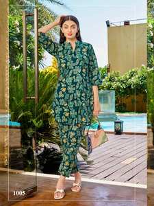 Ensemble de coordonées imprimées en coton d'été exclusif pour les fêtes de vêtements indiens et pakistanais au prix de gros - Product Image 3