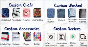 Fournisseur de jeans Jeans baggy pour hommes sur mesure Polyvalents Lavés à l'eau forte Poches latérales Structurés Bord brut Street Hip Hop Pantalons en denim - Product Image 5