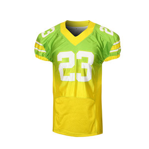 Prix de gros, logo personnalisé imprimé, jersey de football américain en spandex/polyester, haute qualité, manches courtes pour hommes - Product Image 1