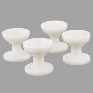 ชุดเชิงเทียนหินอ่อนสีขาว2ชิ้นออกแบบทรงกลมขนาดแตกต่างกันเชิงเทียนโดย Home Arts - Product Image 5