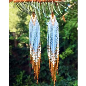 Vintage Style Glass Beaded Earrings Handmade with Unique Design - Product Image 5