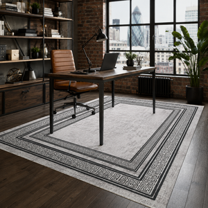 Rug Weavers RW7054 Kula Slate Traditioneller Waschbarer Teppich Dropshipping Großhandel Waschbarer Chenille-Teppich in 10 Größen - Product Image 4