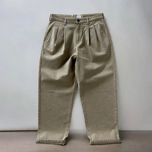 กางเกงขายาวผู้ชายทรงตรง ผ้าฝ้ายน้ำหนักเบา สวมใส่สบาย รับผลิตแบบ OEM ขายส่ง รับทำโลโก้แบรนด์ส่วนตัว สวมใส่สบาย เป็นมิตรกับสิ่งแวดล้อม - Product Image 6