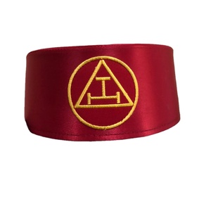 Masonic Regalia Holy Royal Arch <b>Machine</b> Embroidery High Quality Custom Made Polyester Silk Embroidered Masonic HRAM Cap - Product Image 3