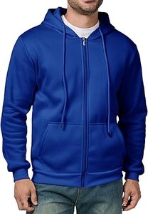 Sudaderas con capucha informales de invierno para hombre, Color sólido, 100% algodón, forro polar, ajuste Regular, secado rápido y transpirable, bolsillo ecológico de alta calidad - Product Image 5