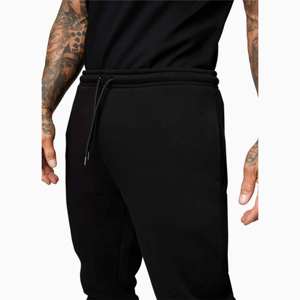 Chándal de algodón ajustado con cremallera para hombre, conjunto de ropa deportiva con logotipo personalizado, pantalones de chándal con capucha recortada de ajuste cuadrado, color sólido de invierno - Product Image 4