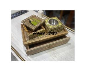 Quemador Bakhoor pintado a mano de madera de calidad Superior diseño fabuloso vajilla quemador de incienso para los más vendidos - Product Image 1