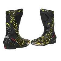 Botas de carreras de cuero para moto personalizadas con tu propio logotipo, buen material, zapatos para moto, fabricantes profesionales, zapatos para moto