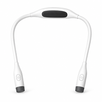Lampe de lecture LED pour le cou, double commande indépendante, intensité réglable, rechargeable par USB, blanc chaud, blanc froid, pour la maison