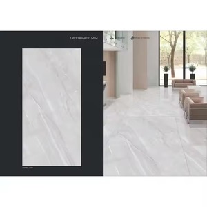 Vistaar Carreaux de dalle en porcelaine marbrée grise Carmel 120x240cm 4x8ft pour sols et murs design - Product Image 1